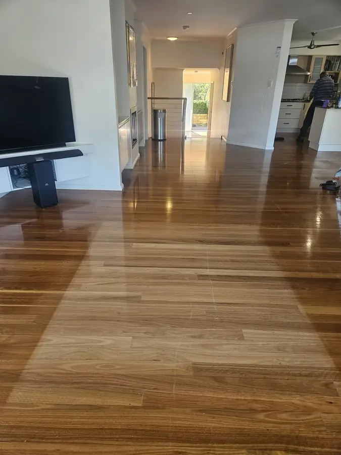 Freshly sanded and polished hardwood floor, Central Coast